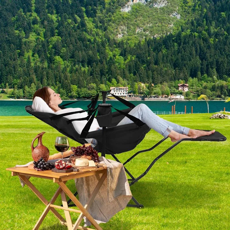 Hammock camping chair with a maximum weight capacity of 450 lbs, swing chair with pedals