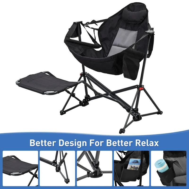 Hammock camping chair with a maximum weight capacity of 450 lbs, swing chair with pedals